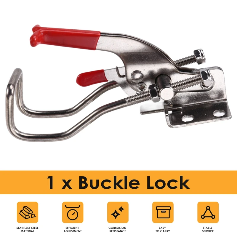 Buckle Lock 304 Stainless Steel T Handle Quick Fixture Adjustable Clamp Box Buckle Horizontal Fixture Door Bolt Clamp