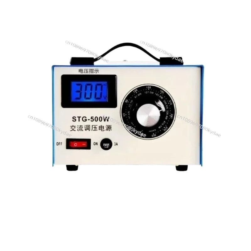 Single Phase AC Voltage Stabilizer 220V 0.5 KW 0 To 300V Contact  Adjustable Power Transformer STG-500W