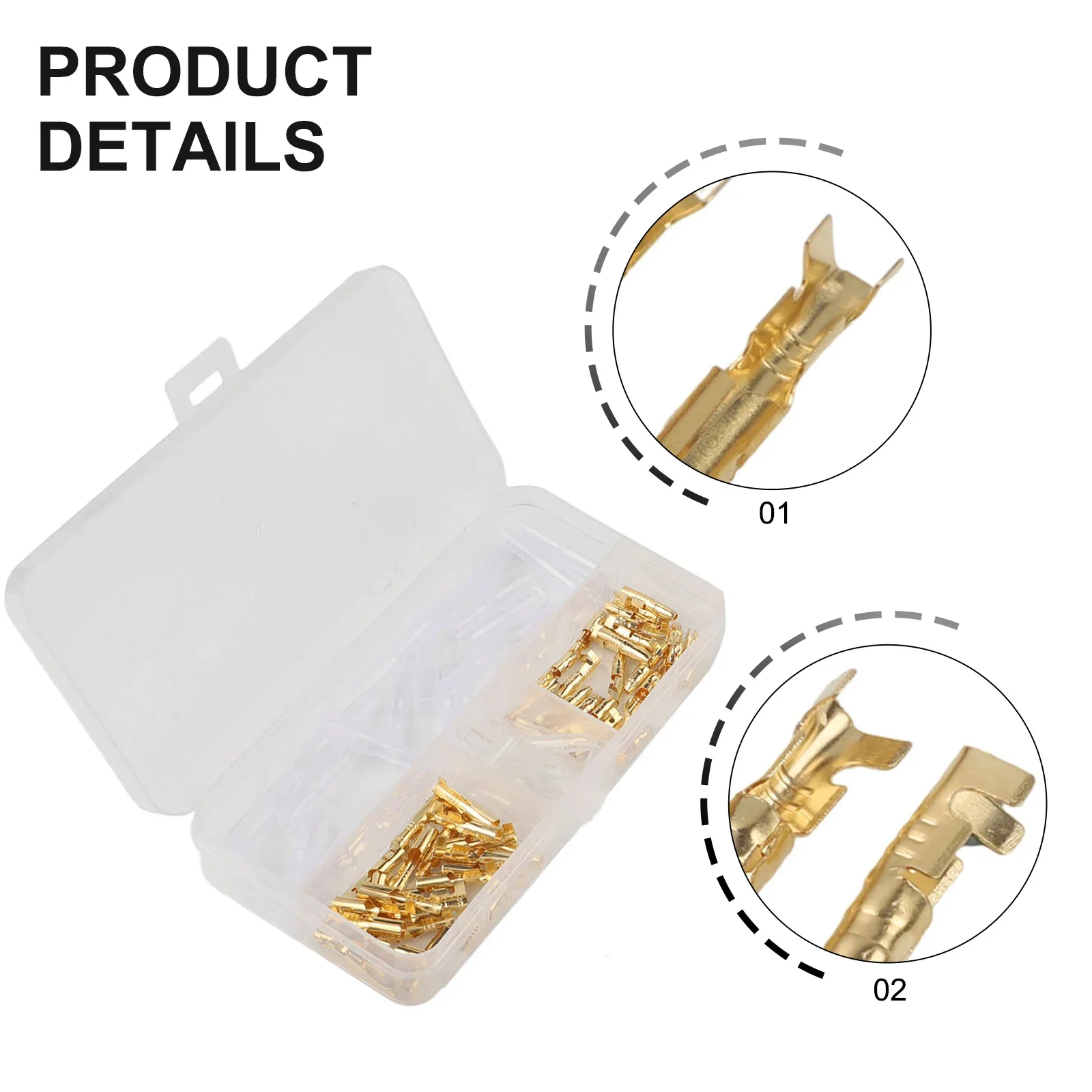 120PCS Wire Terminals Connector 4 0mm Male Female Brass for Motorcycle Car Boats with Insulated and Storage Case