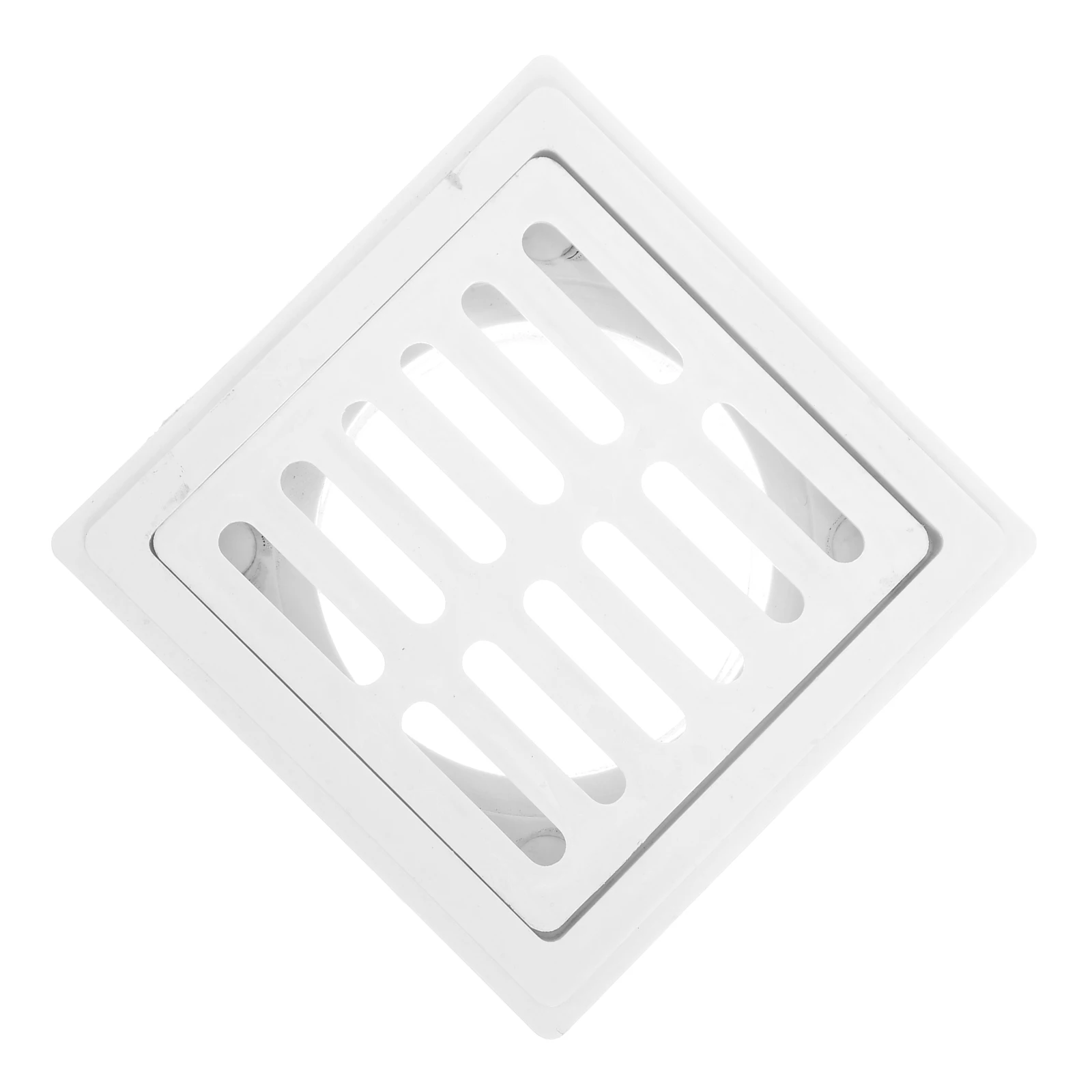 

PVC Drainage Square Insert Floor Drain Efficient Water Flow Clog Prevention Modern Bathroom Aesthetic Versatile Use Kitchen