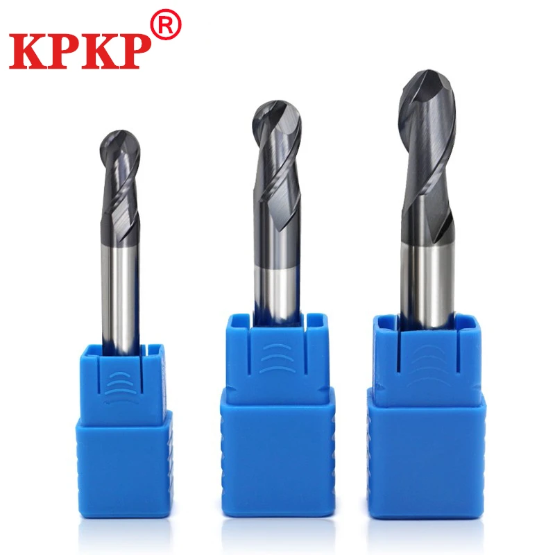 HRC55 2-Flute Ball Nose End Mills Tungsten Steel Carbide Coating Milling Cutter For Mechanical Machining Endmills Tools