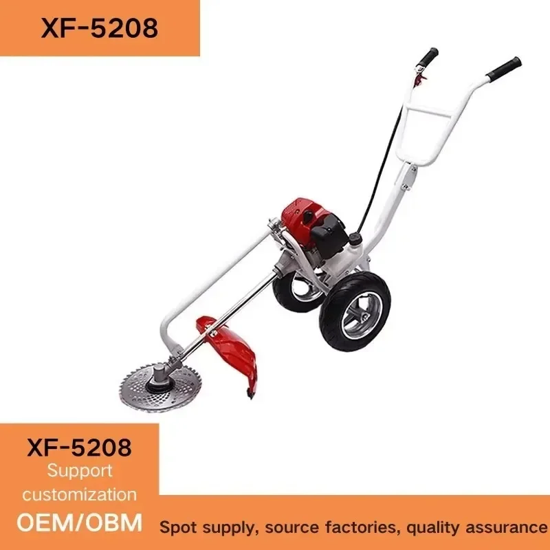 2026 Latest Multi-Functional Gas-Powered Lawn Mower Brush Cutter Weeder Soil Loosener Hand-Push Small Garden Tool for Home