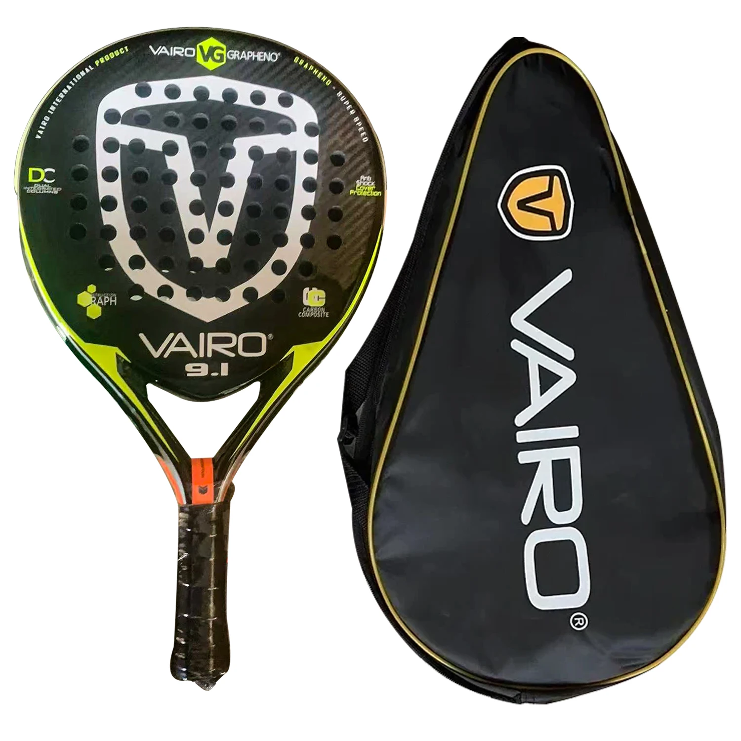 Raqueta de tenis de padel profesional, fibra de carbono de cara suave, paleta con memoria EVA, raqueta deportiva, equipo al aire libre para hombres y mujeres
