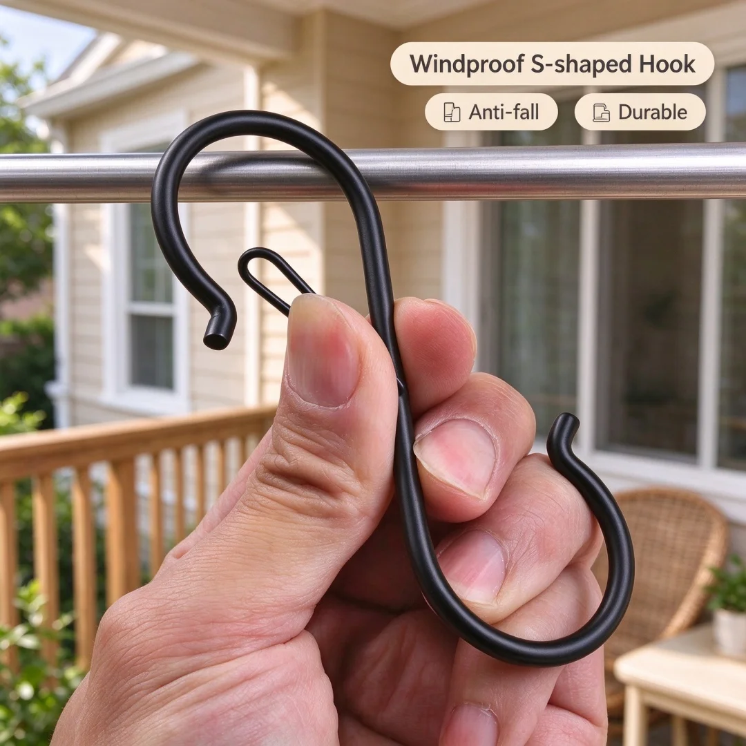 16 piece set of S-shaped hooks for hanging，used for hanging jeans plants，clothing bags，wallets，bird feeders，pots，cups，towels