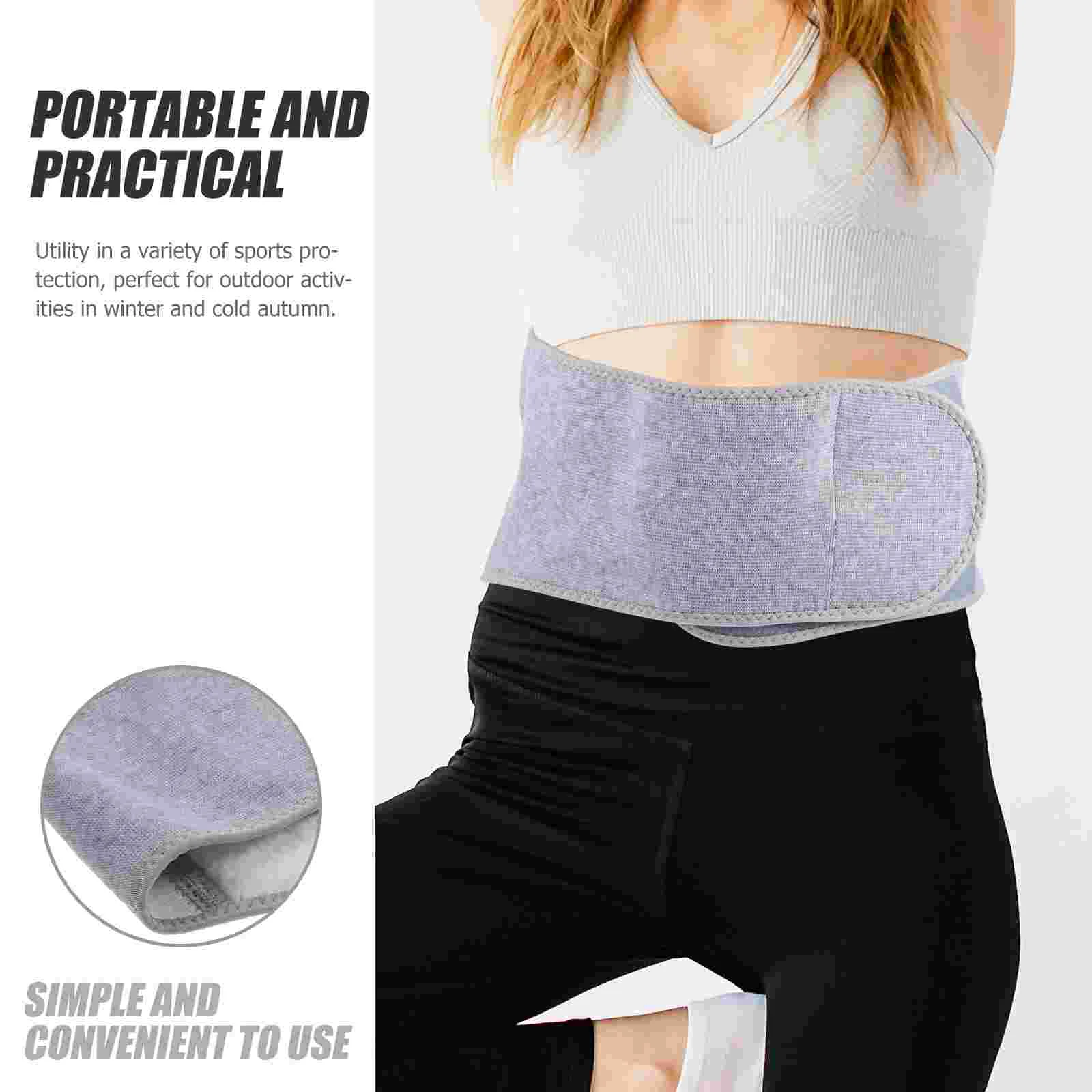 Thermal Waistband Support Warming Back Brace Belly Belt Apron Breathable Office Adjustable