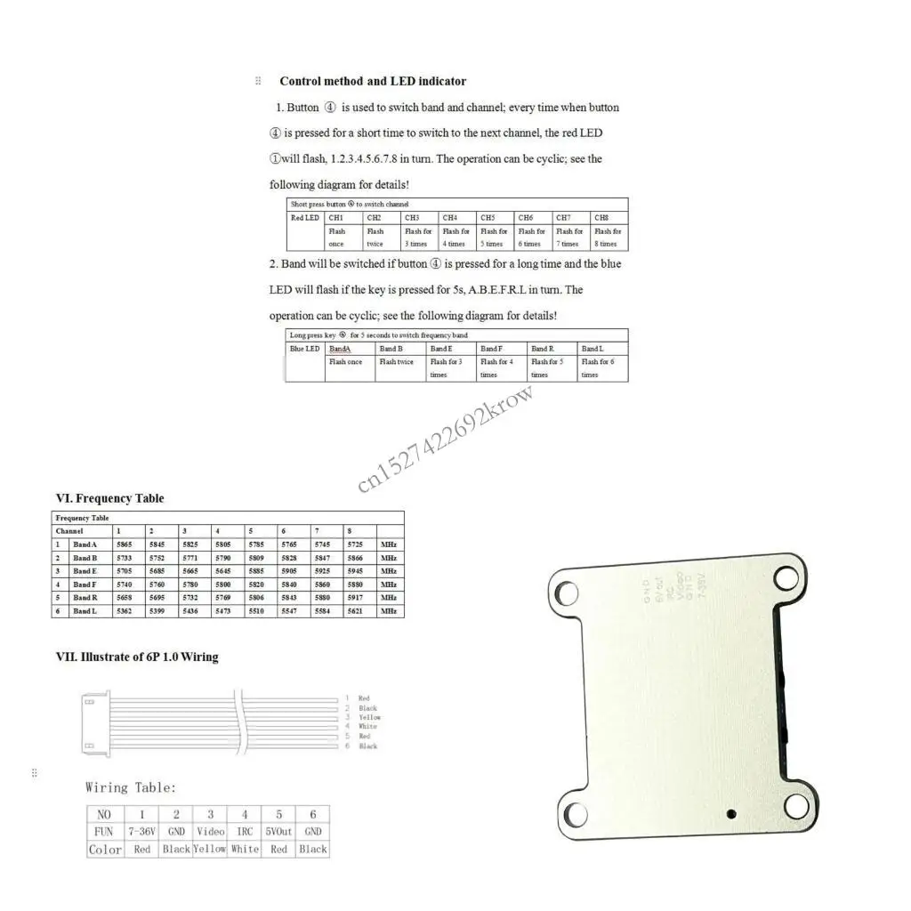 

5,8 ГГц, 3 Вт, видеопередатчик 48 каналов, регулируемая мощность 25 мВт/1000 мВт мВт 3000 мВт R9CB
