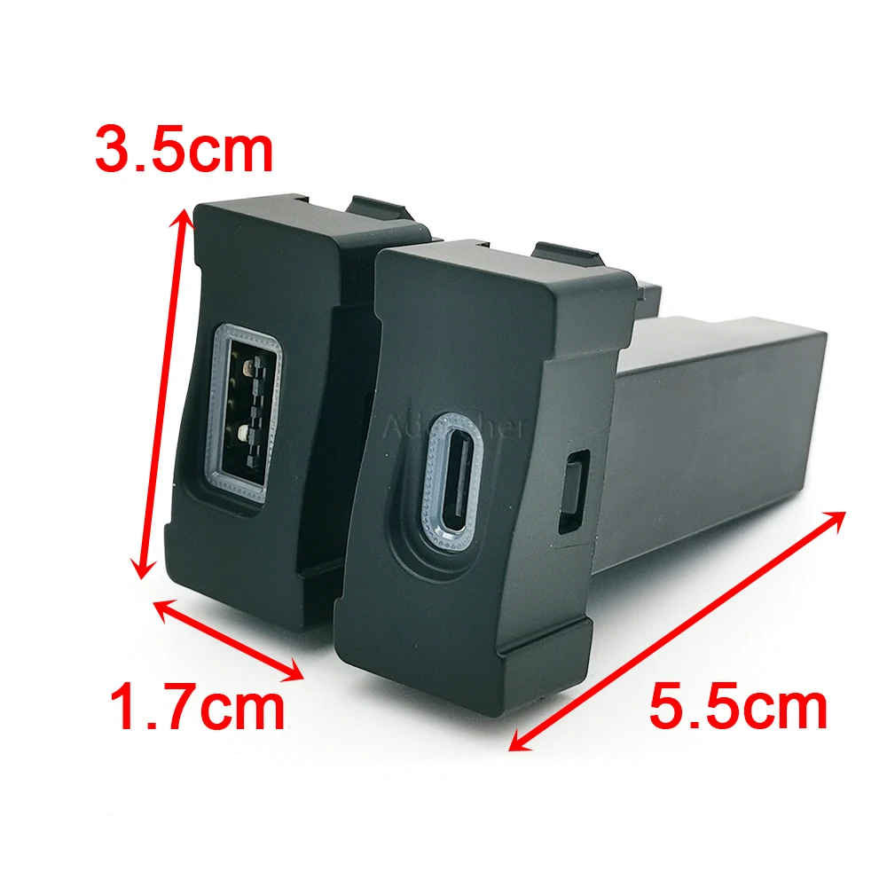 Red Light Car Quick Charger QC3.0 Dual USB Socket Car Charger Power Adapter Button For Iveco Daily Accessories