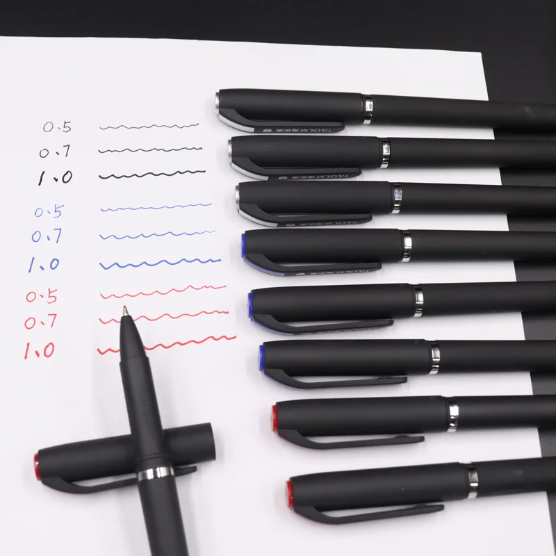 25/30/8pcs Large Capacity Gel Pen 1.0 0.7 0.5 Ball Pens Refill Black Blue Red Ink Signature Writing Business For Calligraphy