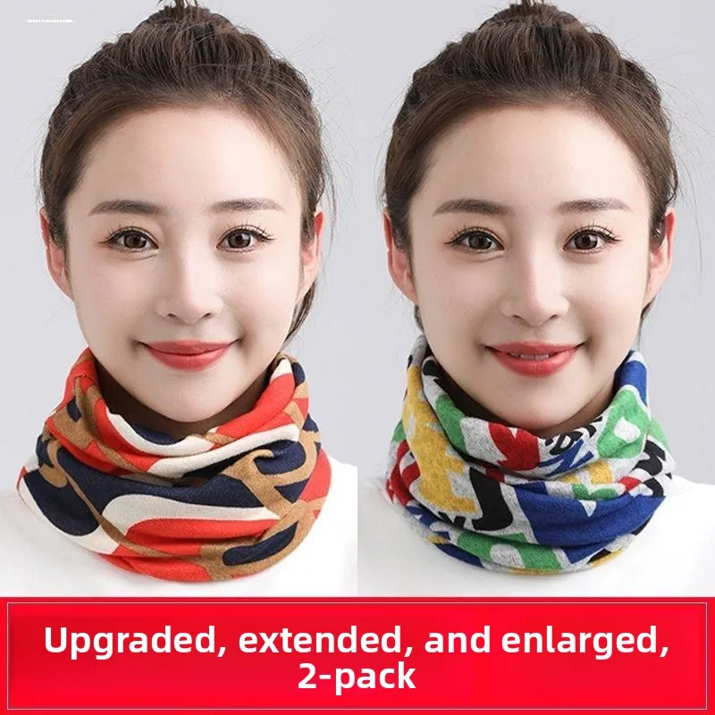 وشاح قطني للسيدات لتدفئة الرقبة، وشاح شتوي دافئ للنساء بأسلوب كوري متعدد الاستخدامات لحماية العمود الفقري، مناسب للربيع والخريف #2