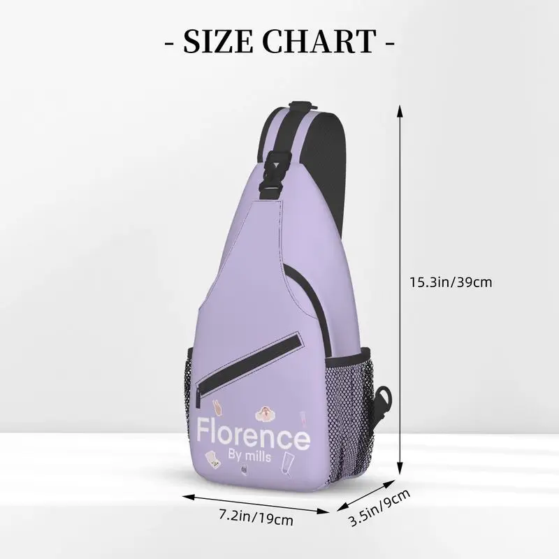 Personalizado florença por mills sling bags moda masculina ombro peito crossbody mochila ciclismo acampamento daypack