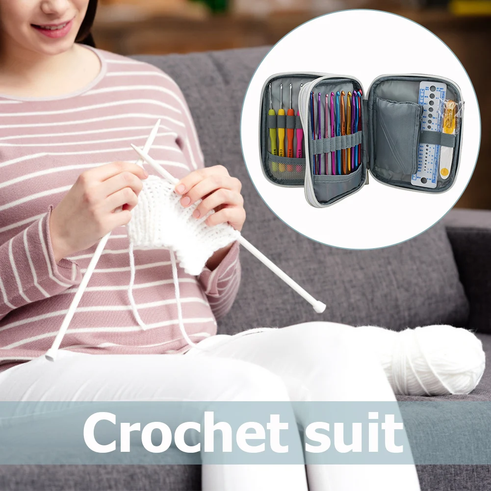 DIY Crochet Hooks Set Handle Needles Yarn Weave Knitting Needles Arts Craft Tool Household Sewing Accessories view 3