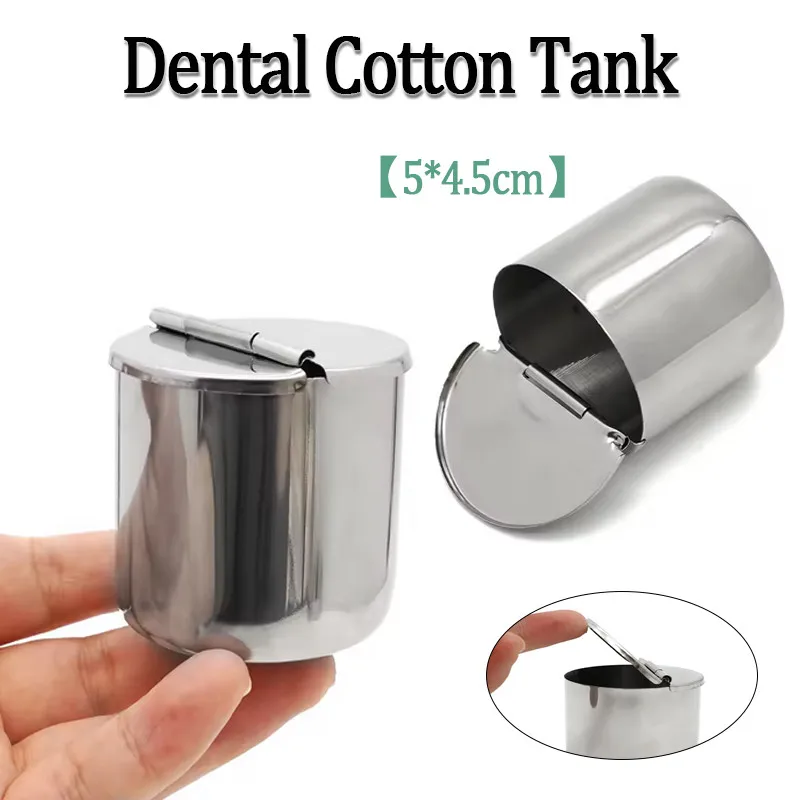 Dental Stainless Steel Cotton Tank Medical Cotton Ball Container Disinfection Jar Container