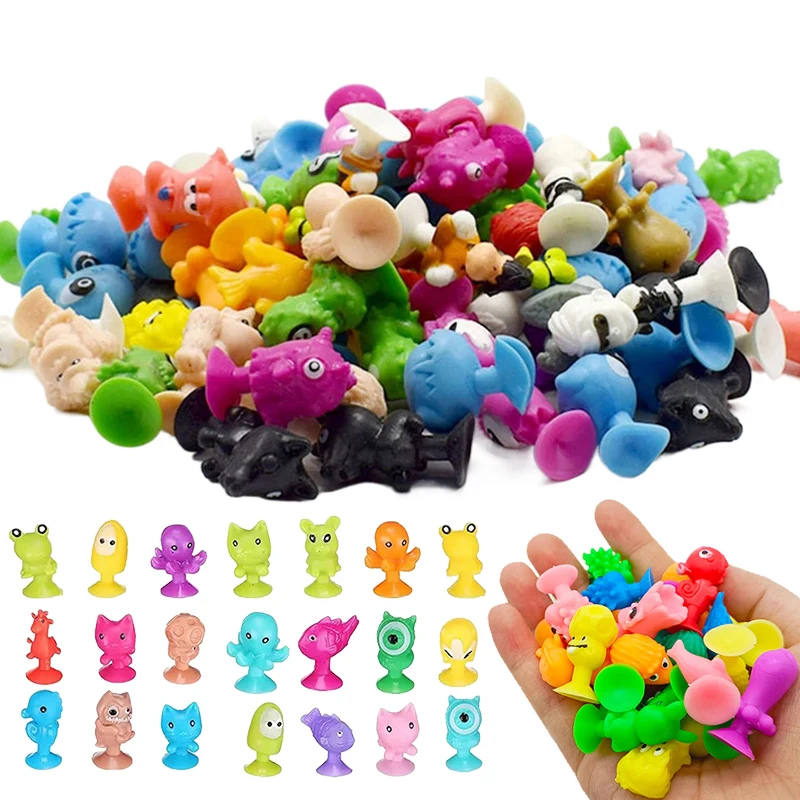

15/30/50pcs Mini Suction Cup Doll Toy Silicone Cute Mini Monsters Mutual Adsorption Children Funny Toys Birthday Gifts TMZ