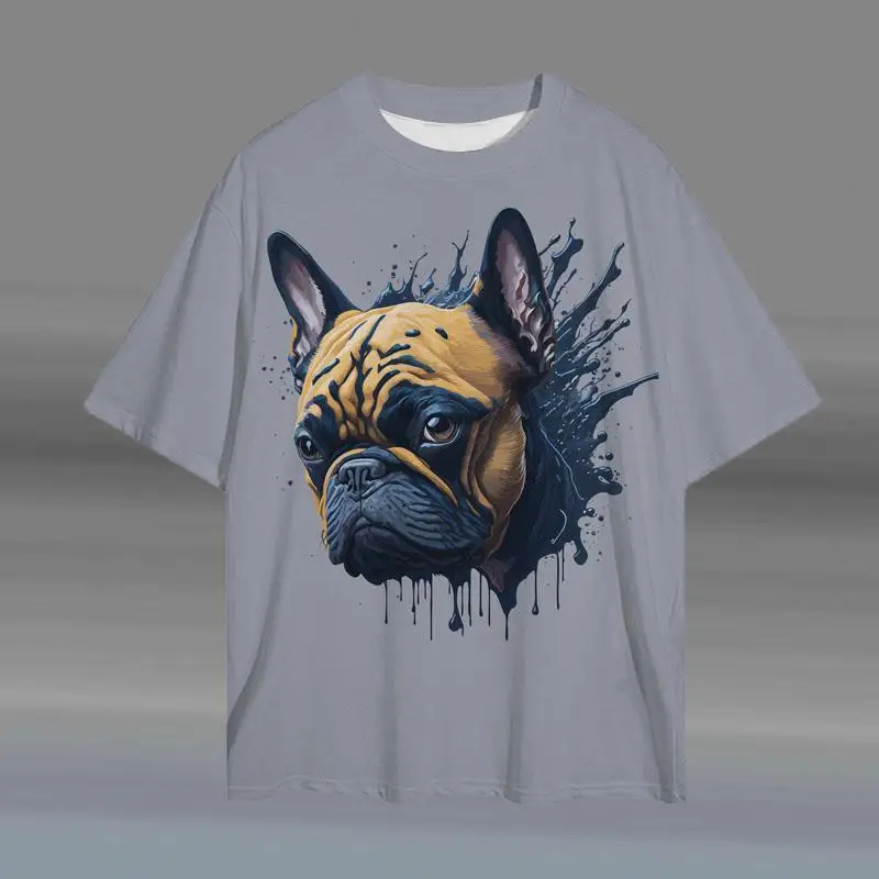 Simple Men's T-Shirt 3d Animal Print Oversized Tees For Men Summer Fashion Casual Short Sleeve T-Shirt Street Trend Man Clothing