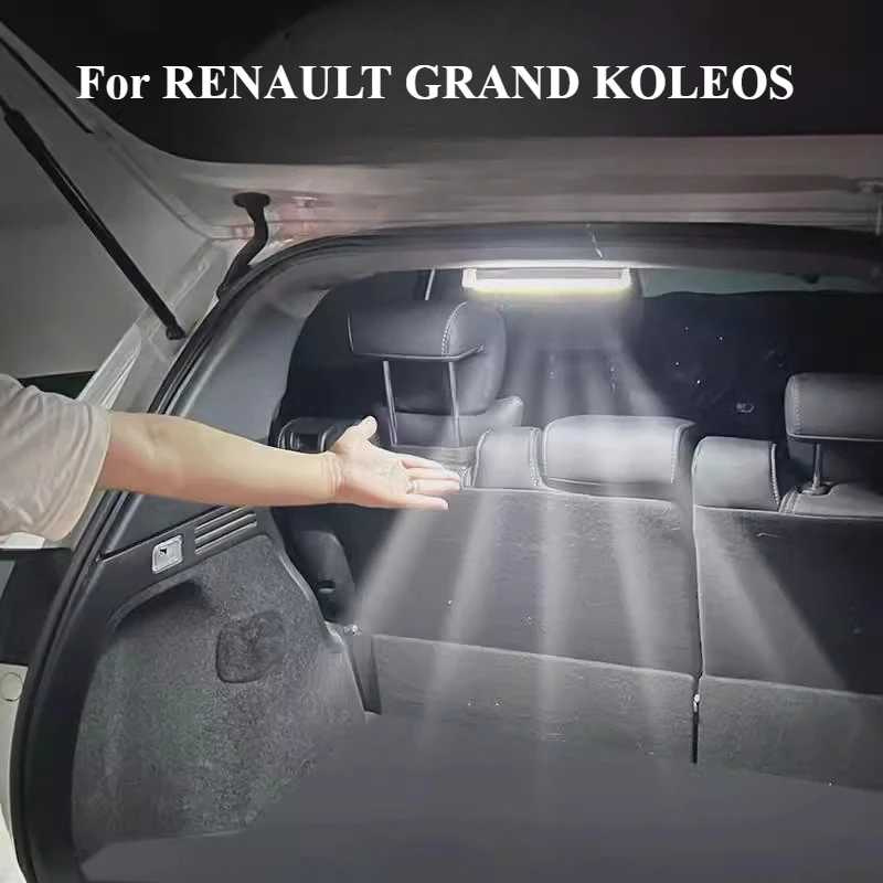 Trunk Car Sensor Light For RENAULT GRAND KOLEOS Floor Trunk Hood USB Rechargeable Automatic Induction Light Bar Magnetic Maual