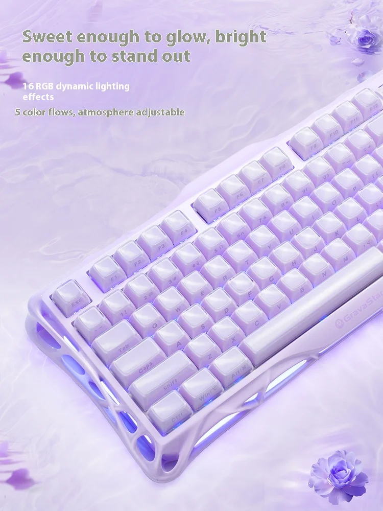 คีย์บอร์ดแม่เหล็ก Gravity Planet Tile 75 รุ่น Magnetic Axis ดีไซน์สวยงาม สำหรับผู้หญิงโดยเฉพาะ เหมาะสำหรับอีสปอร์ต สำนักงาน และเล่นเกม คีย์บอร์ด Fearless Contract