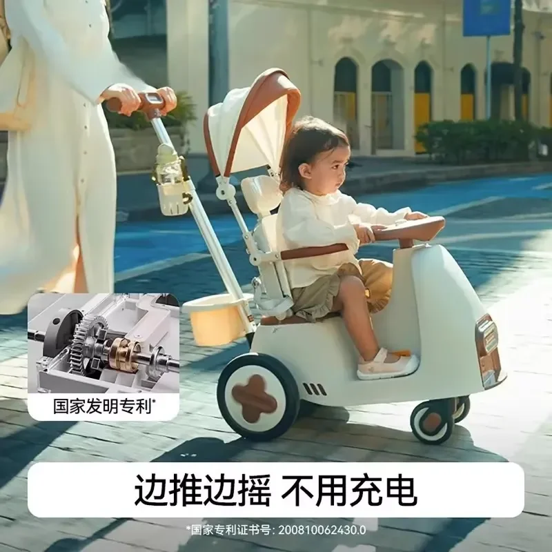 2026for Children Rocking Car Multi-functional 2-in-1 Anti-rollover Baby Walker Stroller