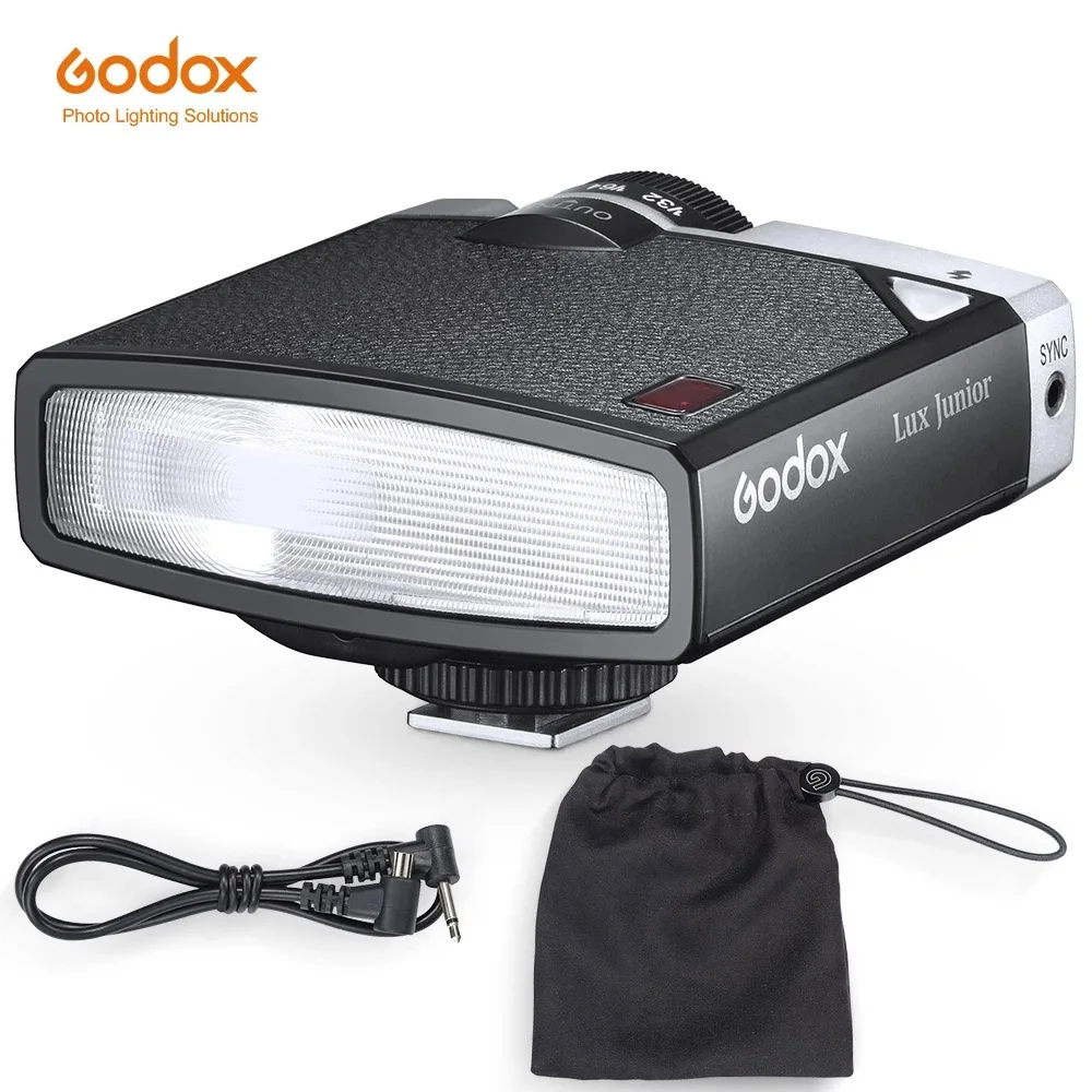 GODOX Lux Junior Retro Camera Flash 6000K ± 200K  1/1-1/64 7 Niveaux De Déclenchement for Canon Nikon Sony Olympus Fujifilm