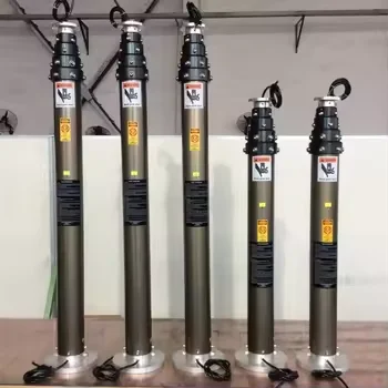 8m Aluminum Alloy Pneumatic Telescopic Mast Tailorable with No/small/big Locks for CCTV Camera Lighting Illumination