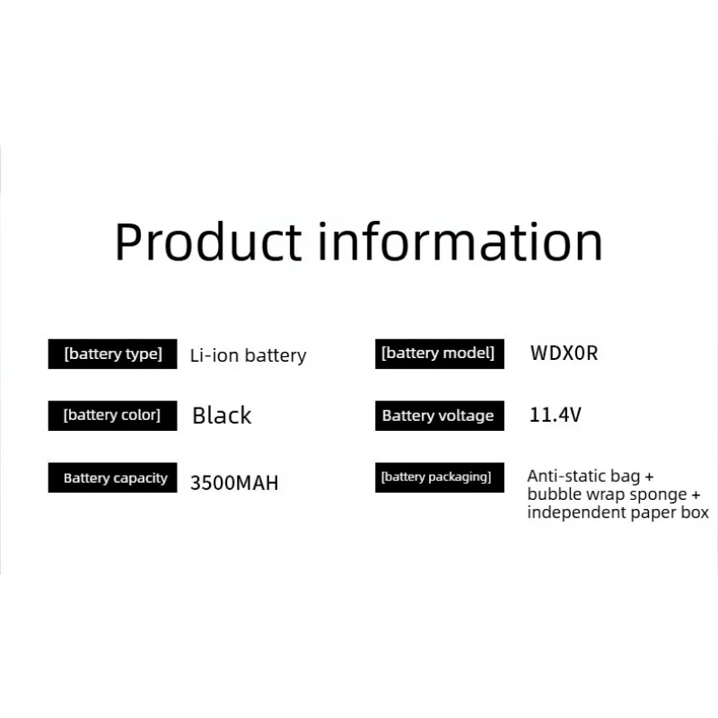 11.4V 3500mAh/42Wh WDX0R Battery for Dell Vostro 5468 5471 5568 Inspiron 13 5368 5378 5379 7368 5770 7460 7472 5567 5570 5579
