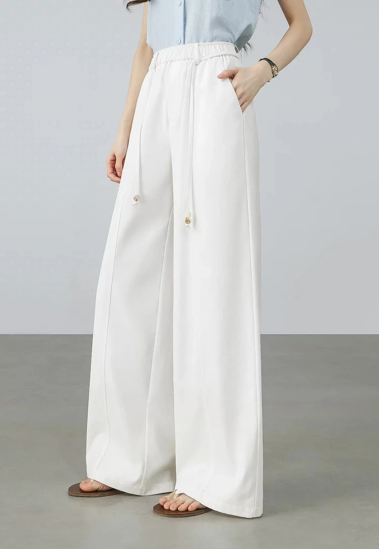 SENTUBILA Damen Sonnenschutz-Hose mit geradem Bein 2026 Sommer Rosa Lässige Pendler-Schlankheitshose mit Gürtel 162KA4017 – Detail 15