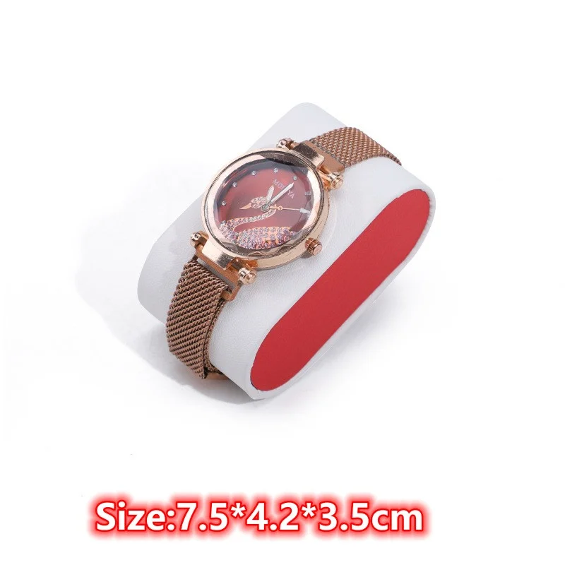 New Multicolor Leather Portable Watch Pillows Wristwatch Bracelet Display Pad Storage Box Stand Cushion - Image 5