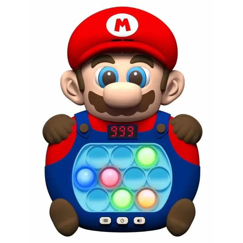 Super Marios Bros Quick Push Game Console Puzzle Press Pop Toys for Children Anime Luigi Mario Stress Relief Toy Kids Gifts