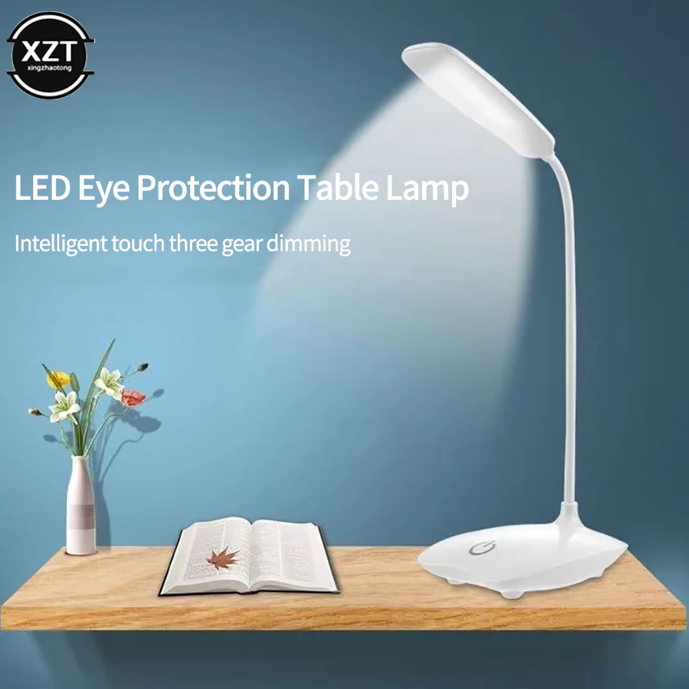 

LED Desk Lamp Foldable Dimmable Touch Table Lamp DC5V USB Powered Night Lamp LED Eye Protection Light