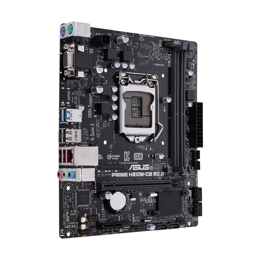 ASUS PRIME H310M-CS R2.0 Motherboard LGA 1200 DDR4 64GB M.2 Micro