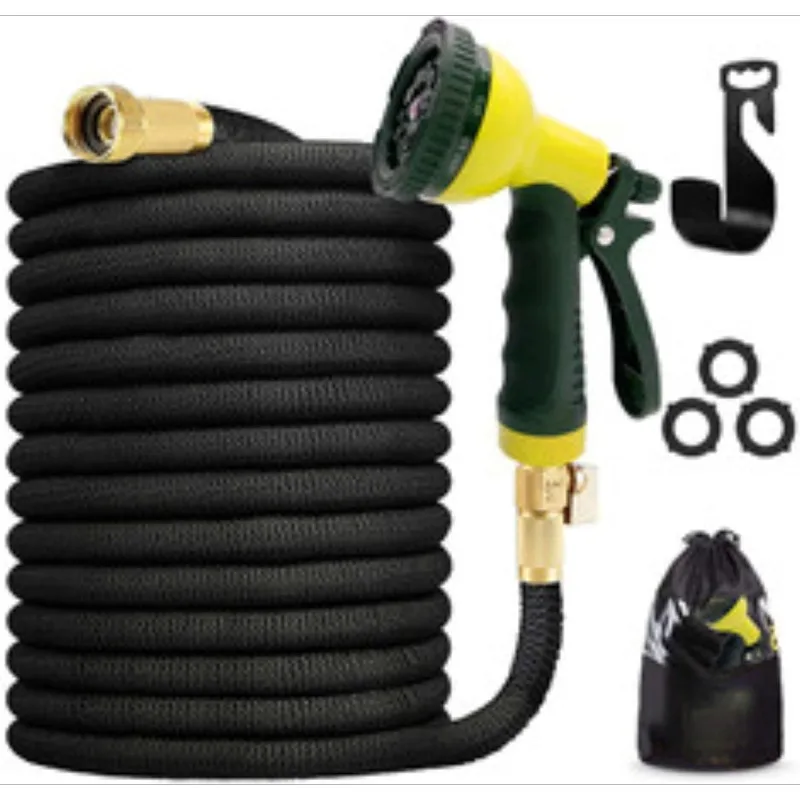 75ft Expandable Garden Hose with Stand - Heavy Duty High Strength 3750D, Nozzle with Storage Bag