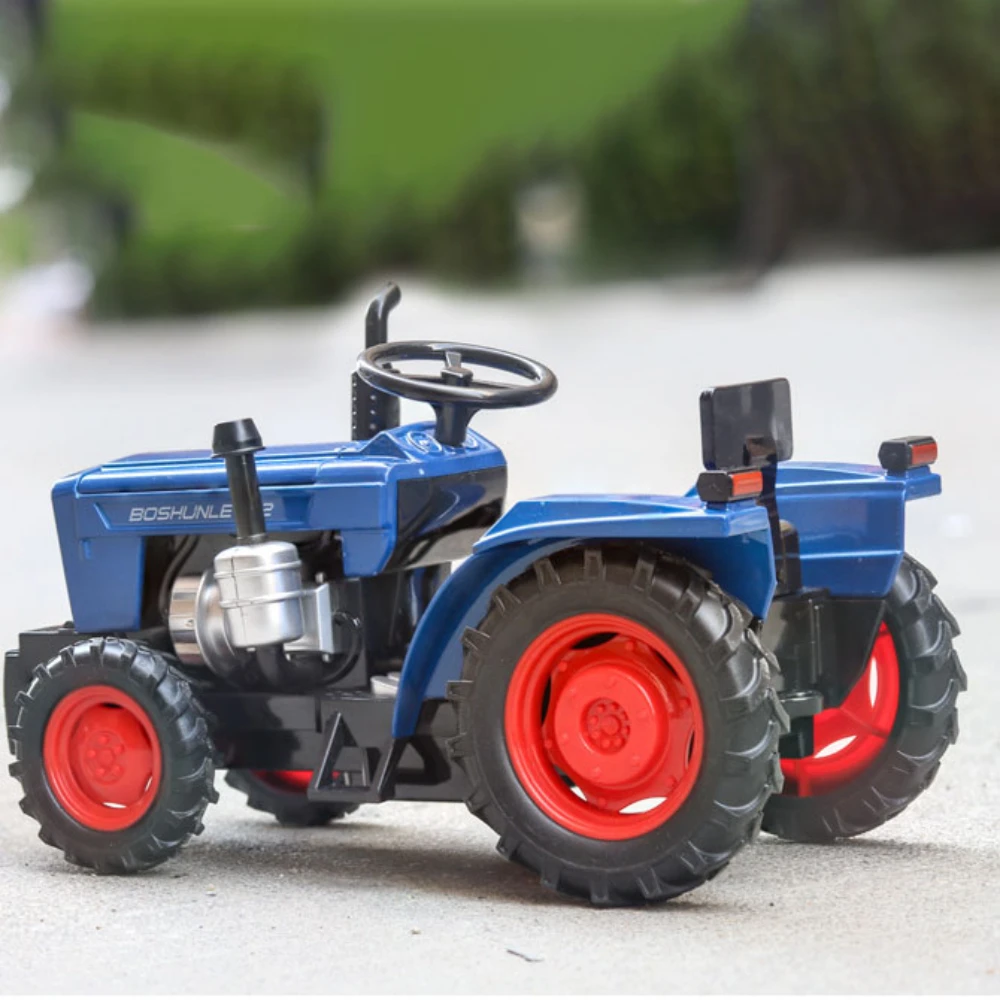 1/32 Farm Specific Tractor Model Toy Car Alloy Body Simulation Sound Light Pull Back Vehicles Collection for Boys Birthday Gifts