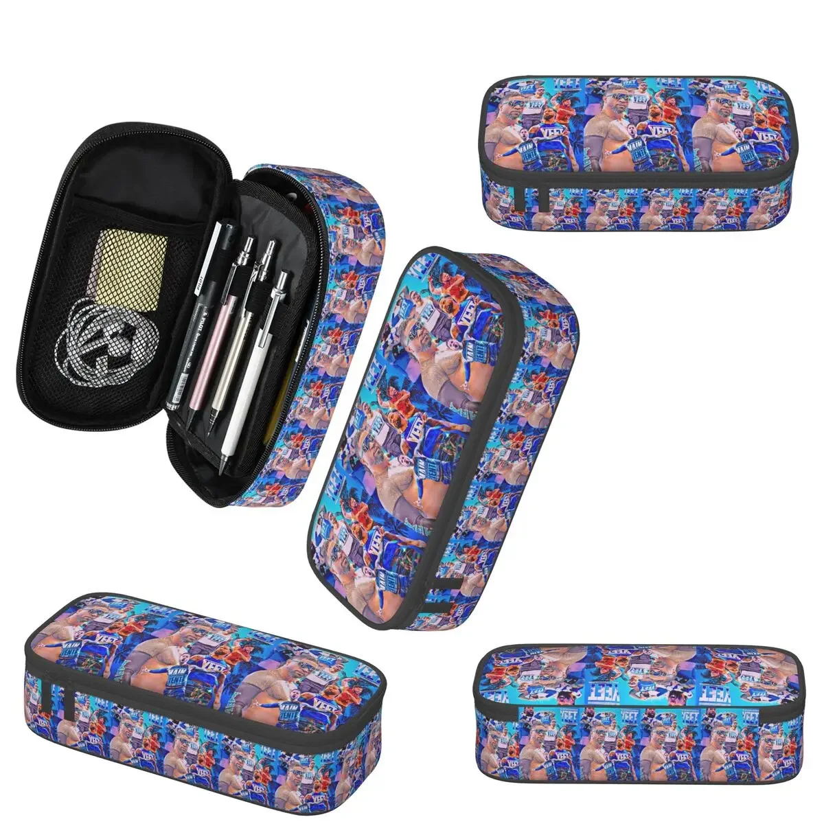 WWE Jey Uso Maint Event 2024 Pencil Case for Kids School Pen Box Pencil Bag Stationery Supplies Pen Holder Bag