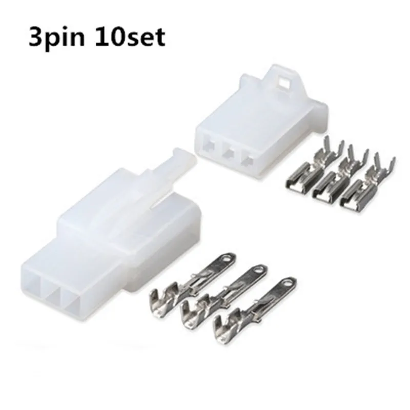 10set/lot 2.8mm 1/2/3/4/6/9/12 pin Automotive 2.8 Electrical wire Connector Male Female cable terminals for Motorcycle ebike car