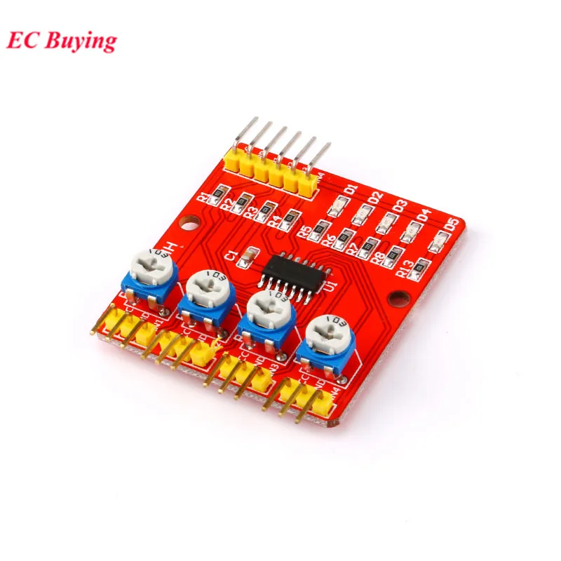 4 Channel Way IR Infrared Reflectance Sensor Obstacle Avoidance Module Tracing Tracking Sensor For Arduino Diy Kit Car Robot