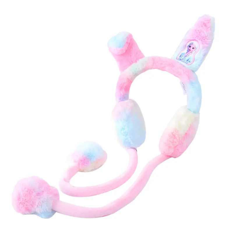 Disney girls earmuffs in autumn and winter warm plush children's ears warm ears ears earmuffs can move girls to prevent cold
