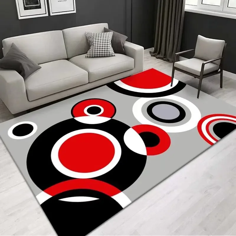 Nordic Luxury Style Abstract Carpets for Living Room Plush Soft Washable Large Area Rug Antiskid Lounge Room Decoration Home Mat