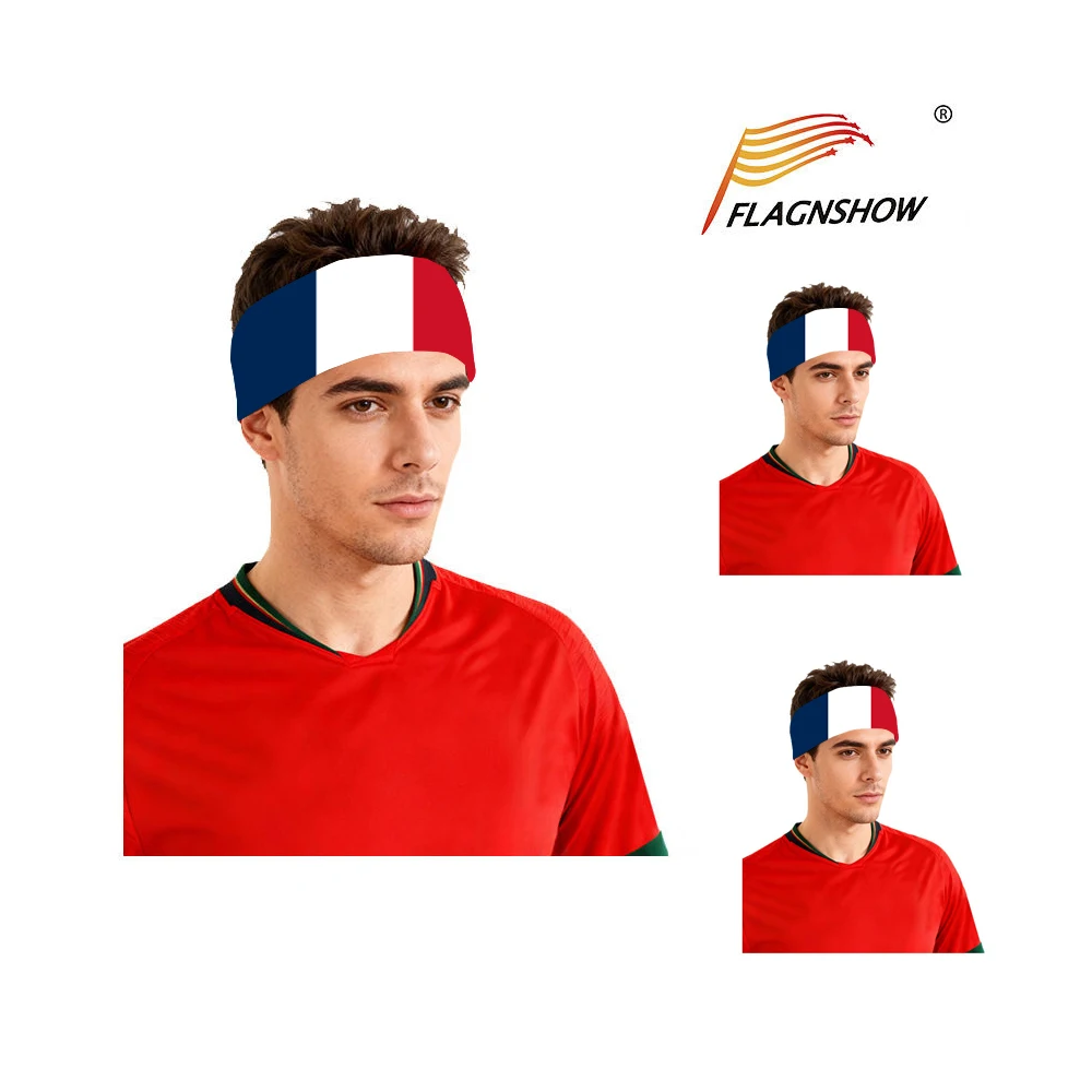 Flagicts Stretch Free Size Fans France Flags Headband