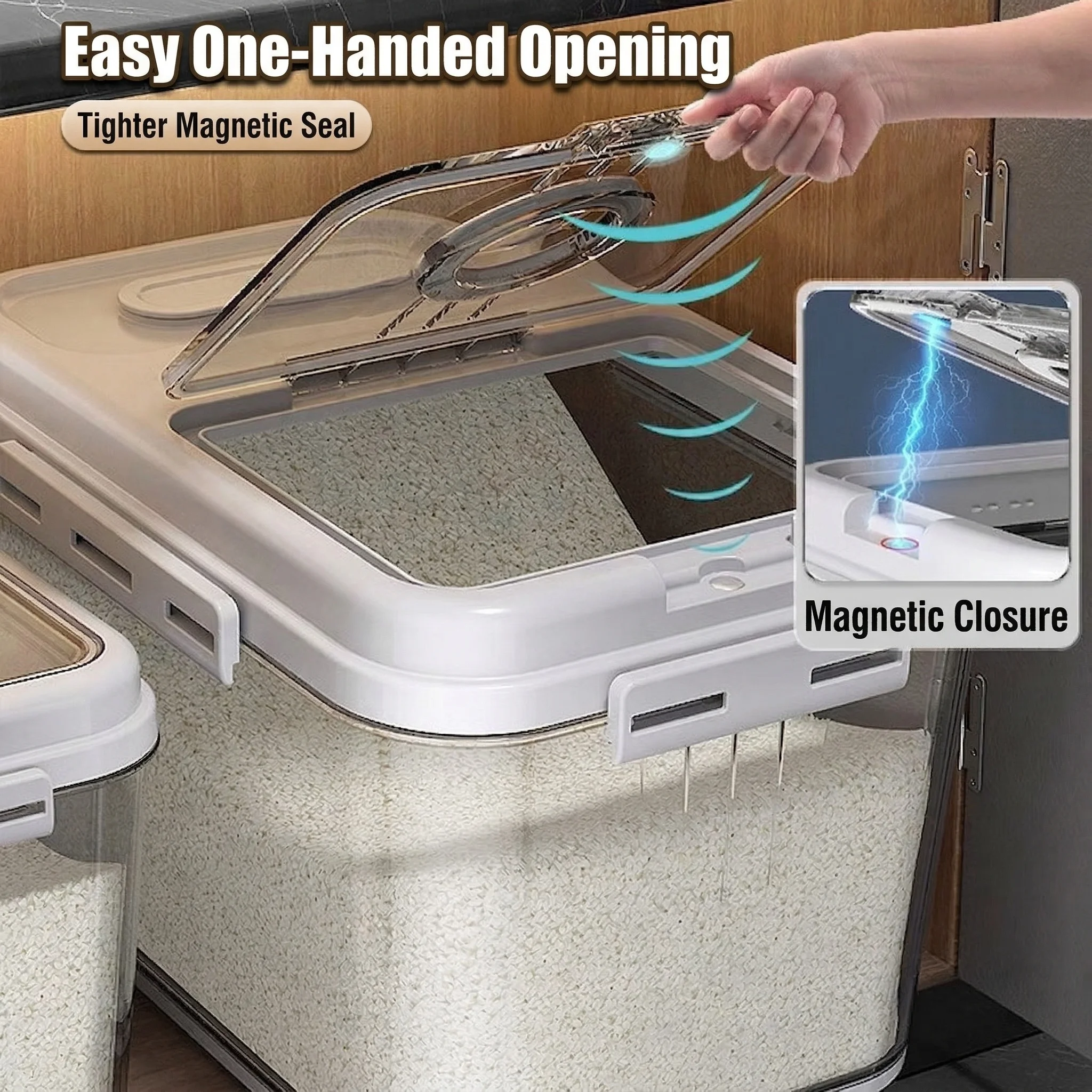 Household Timed Rice Jar, Insect Proof and Moisture-Proof Rice Noodles, Pet Food, Food Storage