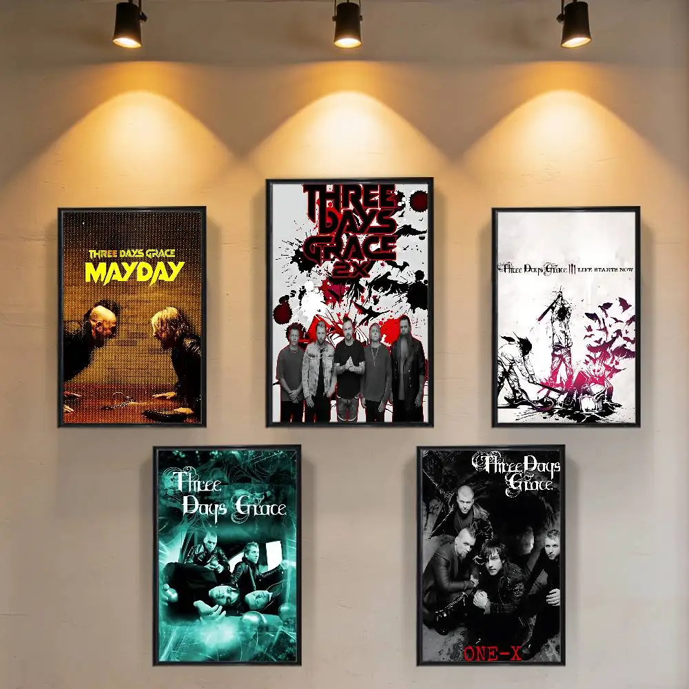 

cool hot Three Days Grace Poster Prints Wall Art Painting Picture Gift Living Room Bar Restaurant Dec Sticker Large