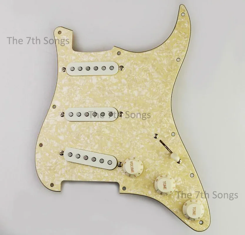 

1954 Alnico 3 SSS 11 Holes ST Guitar Loaded Pickguard Pickup Guitar Wiring Multiple Colors Pre-wired