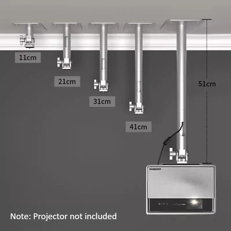 

Heavy Duty Projector Hanger Ceiling Bracket for Vidda C3 M2pro Dangbei D7Xpro,Load Capacity 10KGS PH69 Universal 1/4 Inch Screws