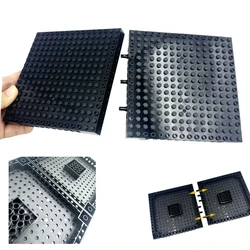 1PC Baseplate Building Block Base Plate Black Splice Brick DIY Combination MOC 16x16 Hole Connect Module Compatible Accessories