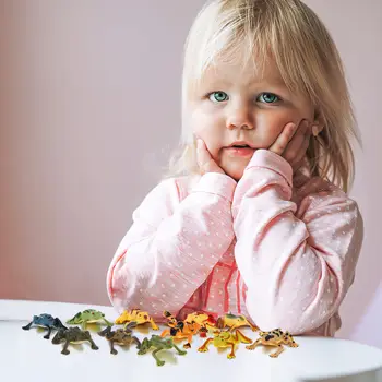 1 sada prémiových PVC miniaturních drobných žab, realistických figurek žab pro zahradní dekoraci, hračky, terénní úpravy, malé sošky obojživelníků 8 nejlepší prodej mini plastové žáby - №6