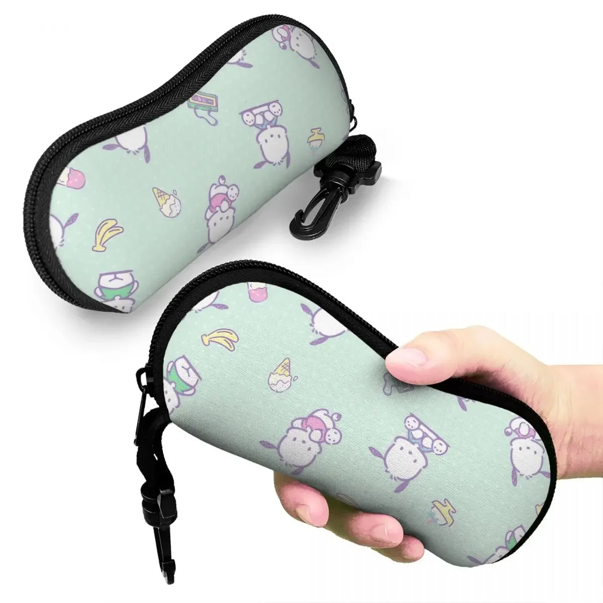 Cute Pochacco Glasses Case Unisex Printing Eyewear Protector Protector Eyeglasses Box