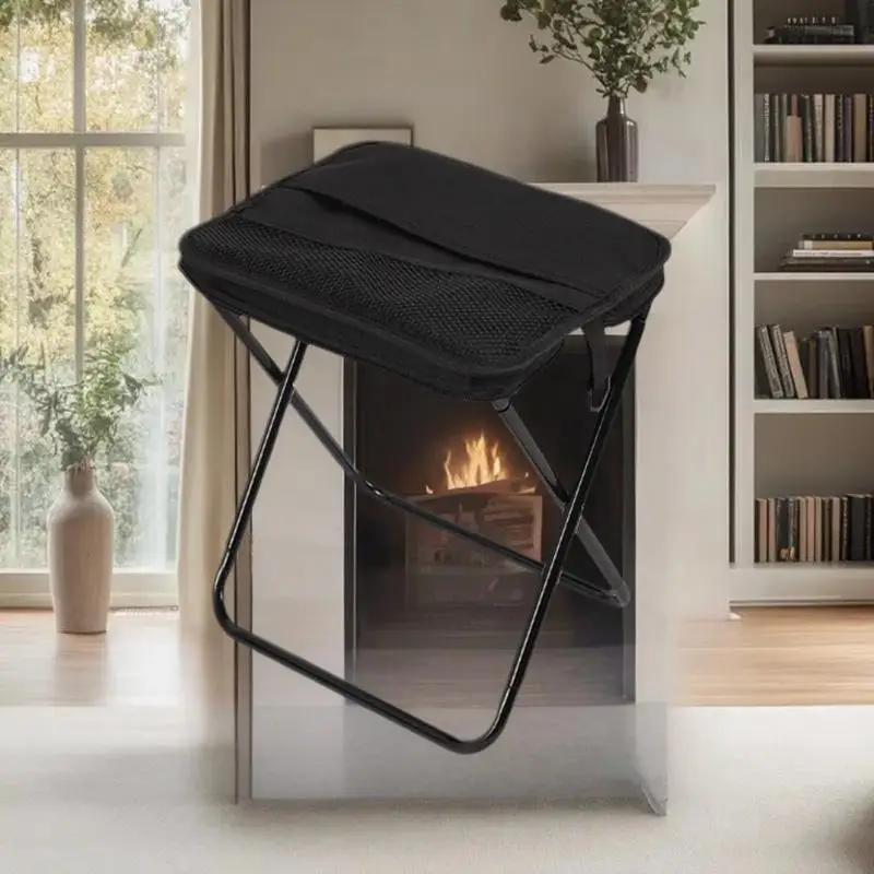 Sgabello pieghevole Design accattivante Dimensioni pieghevoli compatte Sedia da costruzione leggera Tela