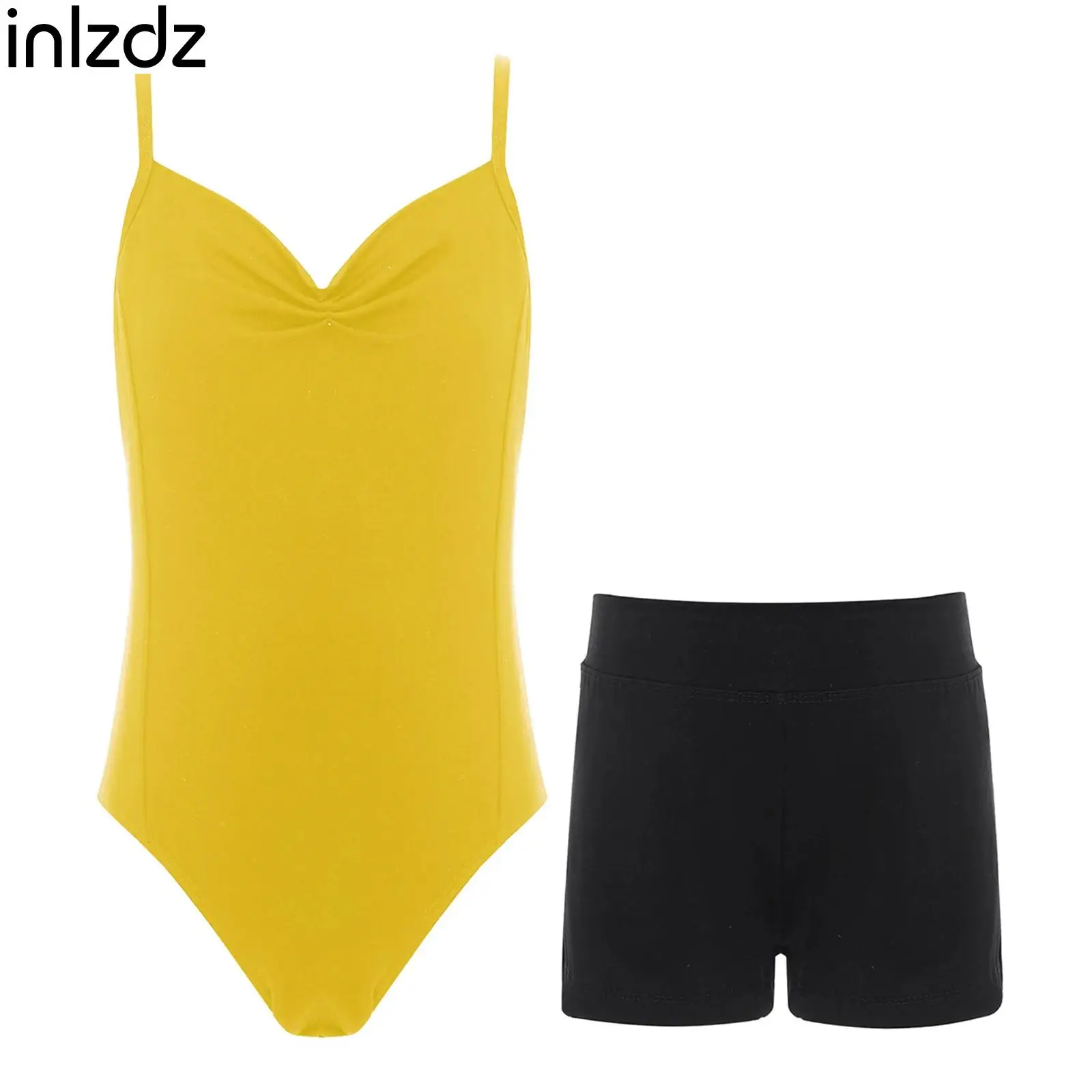 meninas-ballet-danca-ginastica-atletismo-patinacao-artistica-roupa-sem-mangas-ruched-collant-com-shorts-conjunto-para-desempenho-de-palco