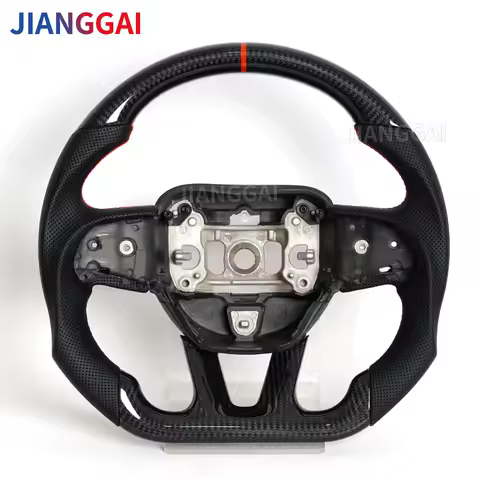 Dry Carbon Fiber Steering Wheel for Dodge Challenger Charger HELLCAT 2015 2016 2017 2018 2019 2020 2021 Replacement Accessories
