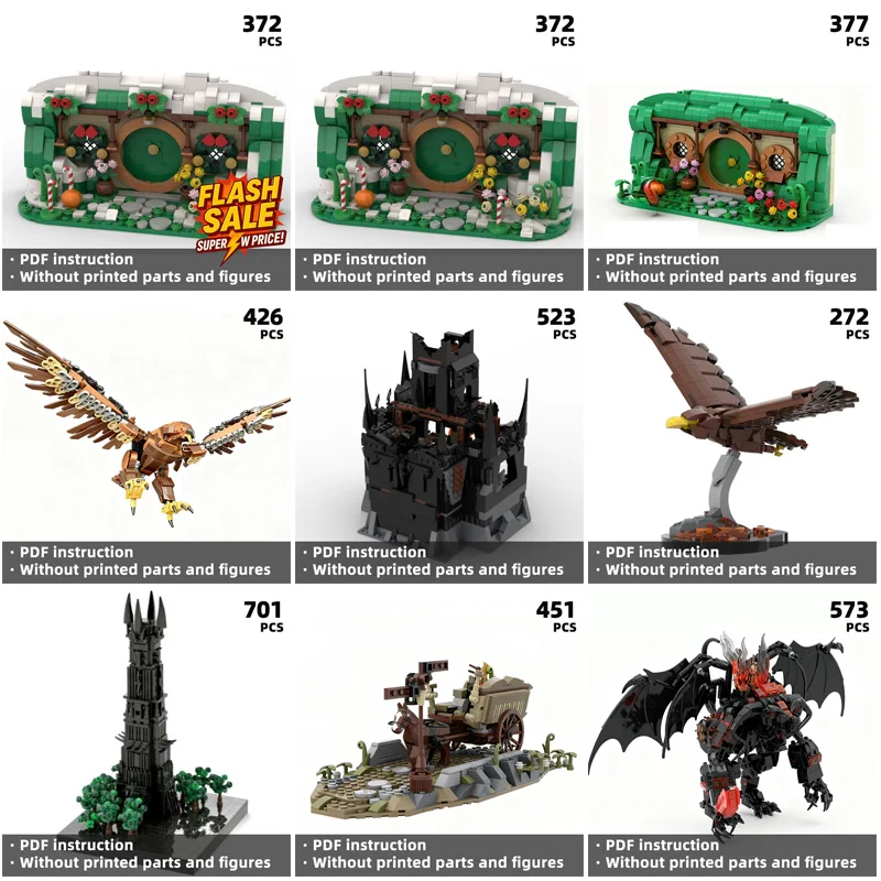 

DIY Unique Assembly, Creating Eternal Commemoration Collector's Rings Movie Building Blocks, Gathering Charm