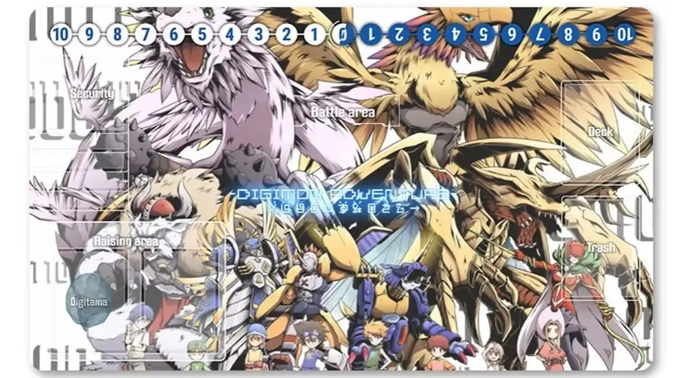

Настольная игра Digimon Playmat, размер 60X35 см, игровые коврики, совместимые с DTCG - 186375