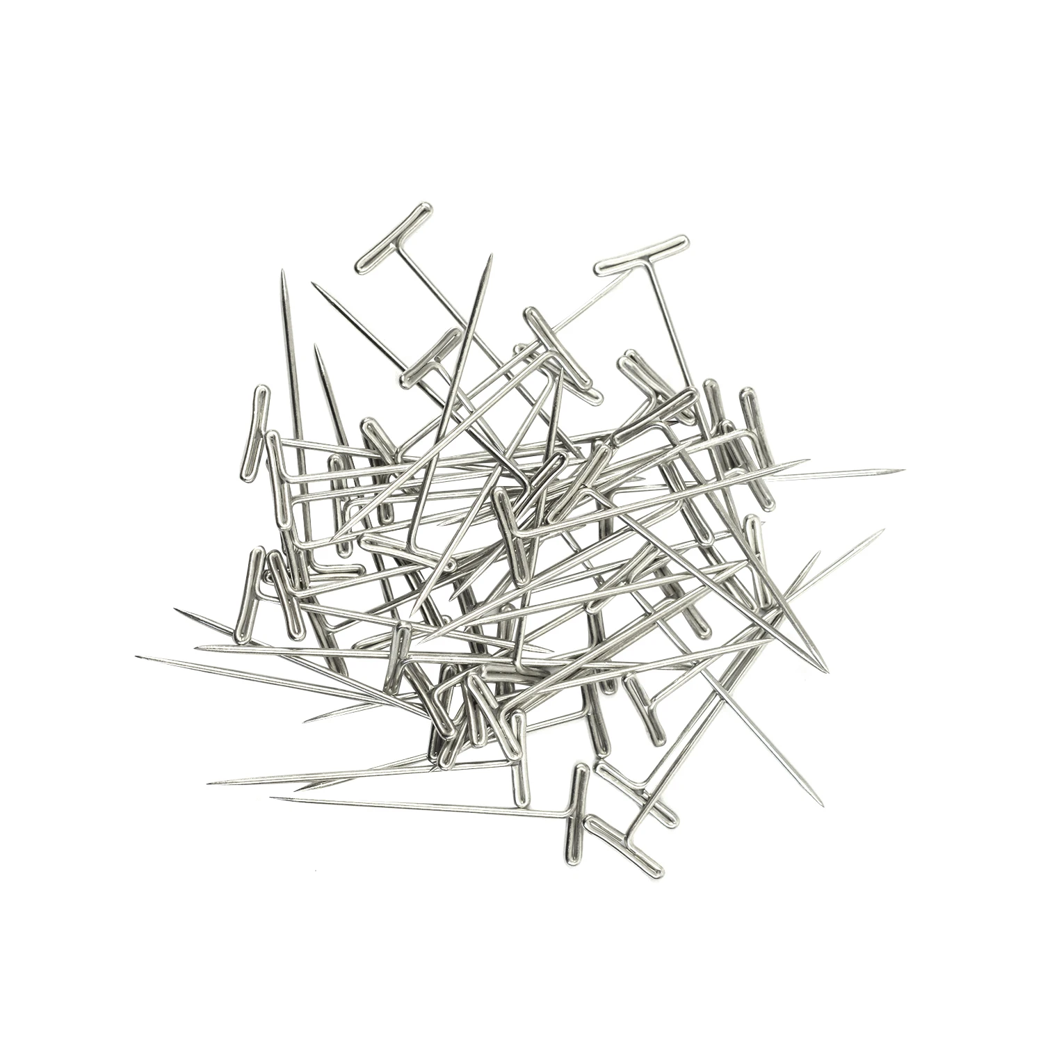 100 Pieces Wig T Pins for Holding Wigs 45mm T-pins Styling Tools for Mannequin Head Wig Display